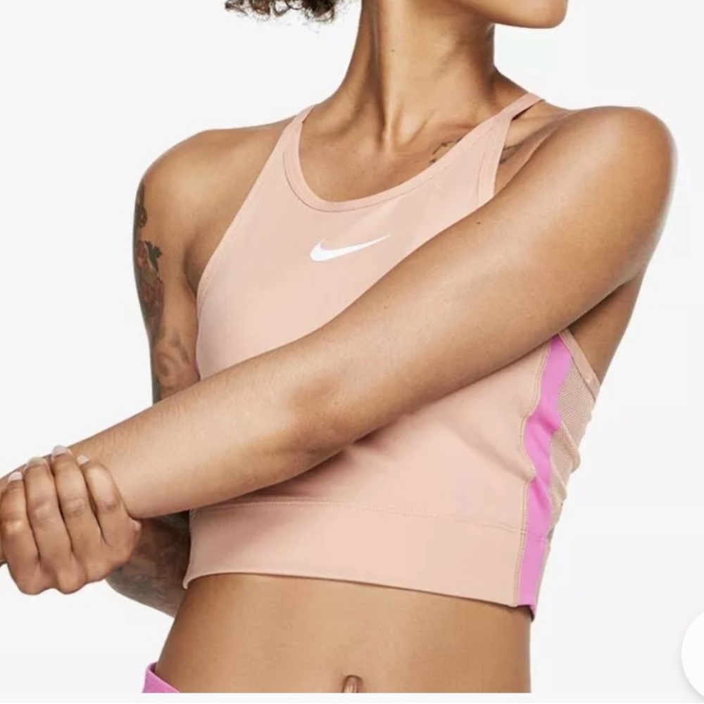 Nike crop tank / sports bra. Super soft EUC. Nude & pink. $110 retail